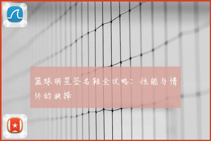 篮球明星签名鞋全攻略：性能与情怀的抉择
